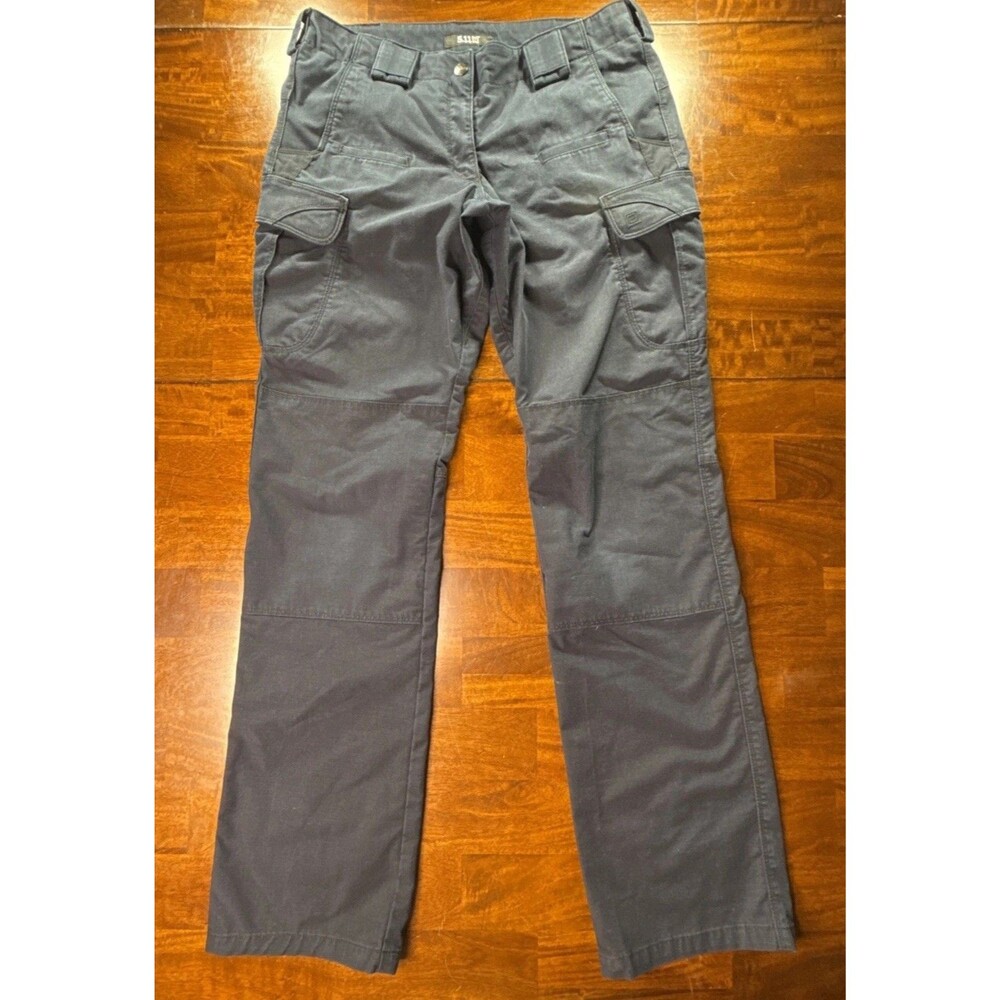 5.11 Tactical Womens Stryke Pants Size 12 Long Dark Navy Blue Cargo Work Flex-Ta
